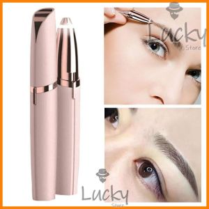 Lucky Store [Original] Electric Eyebrow Trimmer Painless Eye Brow Epilator Mini Eye Brow Shaper Shaver Razor Portable Facial Hair Remover for Women with Free Battery