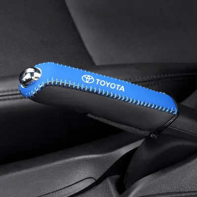 Fit for Toyota Camry Corolla Vios Hilux Innova Avanza Yaris cROWN Rush RAV4 Car Gear Hand Shift Knob Cover Genuine Leather Handbrake Non-Slip Protector Accessory