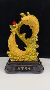 More Fortune Pisces Decoration Golden Arowana Wedding Decoration TV Wine Cabinet Living Room Home Chinese Fish Decoration Gift