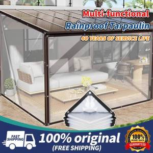 【10 Years Warranty】 Transparent Rainproof Cloth Thickened Waterproof Tarpaulin Garden Rain Shelter Roof Waterproof Cloth