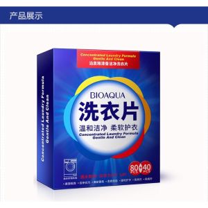 BIOAQUA 40PCS 120PCS Fragrance Laundry Liquid Paper Washing Powder Soap Softener Clothes Laundry sheet