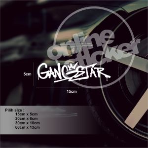 Stiker mobil Gang Star | cutting menyala
