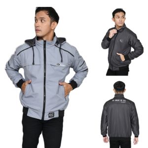 Jaket Bolak Balik BBJaket Taslan Waterproof Rebel Id -gibranstore