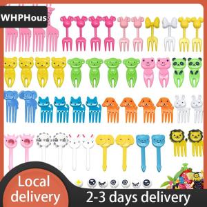 [COD] WHPHous Ship within 24 hours Animal Fruit Fork Food Grade Plastic Mini Cartoon Kids Cake Fruit Toothpick Bento Lunch Bento Accessories Party Decoration Gift