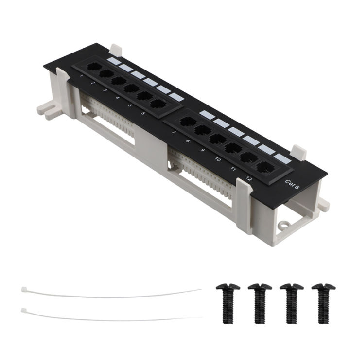 [LYH Store] ExclusiveNetwork Tool Kit 12 Port CAT6 Patch Panel RJ45 ...