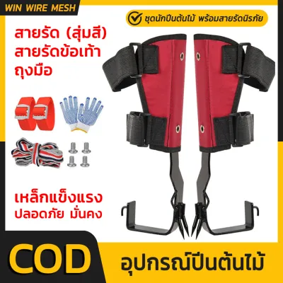 ชุดอุปกรณ์ปีนเขา ชุดอุปกรณ์ปีนต้นไม้ อุปกรณ์ปีนเขาต้นไม้ พร้อมเข็มขัด ชุดนักปีนต้นไม้ พร้อมสายรัดนิรภัย ใช้งานง่าย สำหรับเก็บผลไม้ ปีนเขา กีฬากลางแจ้ง