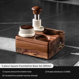 BINCOO Walnut Coffee Tamper and Flat Tampers With Silicone Coffee Mat 1-3Pcs/Set 51mm//58mm  Coffee Press Base Espresso Machine Accessories Set Simple Coffee Utensils