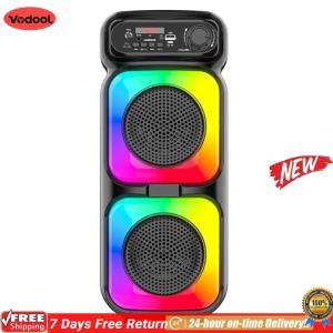 [Vodool Flagship Store]BT Karaoke Speaker Support MIC/TF/USB/AUX Party Speaker with Microphone for Party Outdoor Travel Birthday Gift