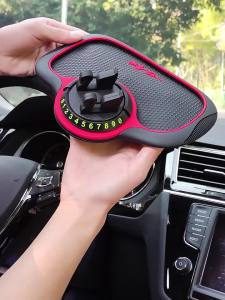 Car Dashboard Anti-Slip Mat Phone Holder 360 Degree Rotatable Bracket Navigation Storage Cushion For Auto Interior Accessories