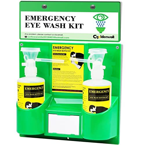 CGOLDENWALL Eye Wash Station Portable Eye Wash Kit for Emergency, Wall