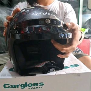 Paket Helm Cargloss Cfm Retro Kaca Cembung/Cargloss Original