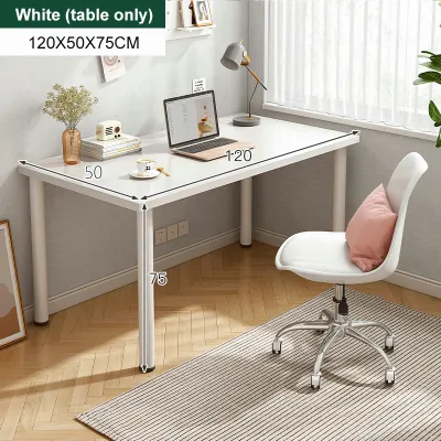 LALA White Study table Meja belajar Meja study Computer table Meja komputer Rounded corners Modern Office Writing Desk Home Dining Table 桌子