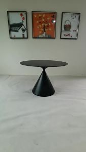 Black Slate Round Dining Table Modern Simple Small Round Table Household Small Apartment Dining Table
