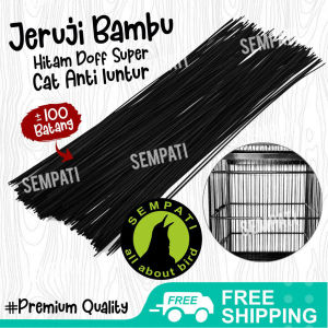 SEMPATI Jeruji Sangkar Burung Seikat Batang Ruji Bambu Jeruji Sangkar Kandang Burung Kotak Murai warna Hitam Doff