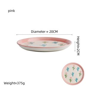 Omk tấm Xa lát trái cây Bộ đồ ăn đĩa ăn tối gốm sơn tay thủ công phong cách Nhật Bản