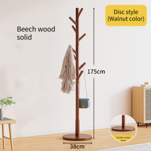 🚚【SG spot】Solid wood clothes rack bedroom clothes rack simple clothes rack beech wood clothes rack bag rack
