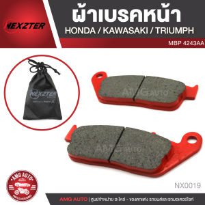 NEXZTER ผ้าเบรคหน้า SUZUKI / KAWASAKI / HONDA / TRIUMPH เบอร์ 4243AA สำหรับรถมอเตอร์ไซค์ NX0019