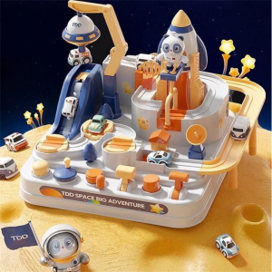Đồ chơi Đường đua Vũ Trụ cho Bé Gồm trạm vũ trụ không gian điều khiển ô tô đĩa bay trong không gian