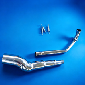 Honda Wave 125 stainless elbow on Akrapovic 370mm with silencer