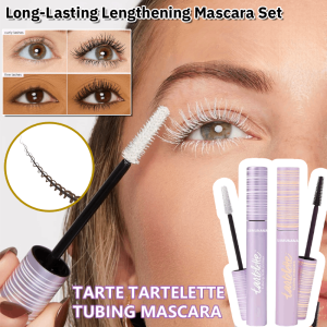 Long-Lasting Lengthening Mascara Set Waterproof Smudge-Proof Curling Mascara Fiber Lashes Extra