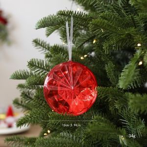 MAOMEI Trong suốt Dây Chuyền Giáng Sinh Đính Đá Quý Tự làm Tỏa sáng Đồ trang trí treo cây thông Noel Đồ trang trí mùa đông Thanh lịch Đồ trang trí cây thông Noel Trang trí Tết