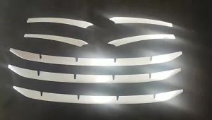 Kaly 7PCS Car Stainless Steel Front Grill Grille Trim Sticker Cover fit for Porsche 2015 2016 2017 9T1N6
