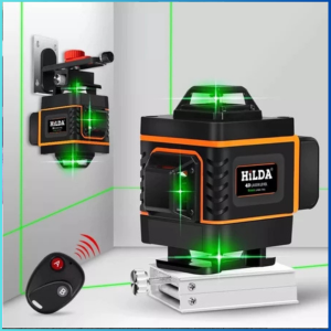 CEPAT Taffware Hilda Laser Level Self Leveling 4D 16 Line Indikator LCD with Remote akurasi tinggi