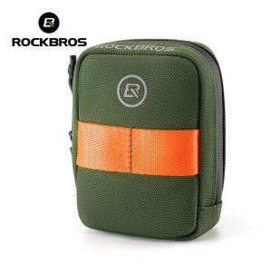 ROCKBROS Bicycle Saddle Bag Portable Lightweight Mini Cycling Tail Bag Layered Storage Reflective Road Bike Rear Bag