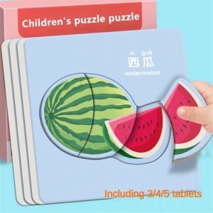 DIGREPAIR ระดับเริ่มต้นการศึกษาปริศนาผลไม้สัตว์0-3ปีเด็กการศึกษาองค์ความรู้การ์ดอนุบาลเด็กชายและเด็กหญิงของเล่น การออกแบบสองภาษาจีน - อังกฤษ