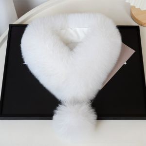 THANKSKY Từ tính Khăn choàng lông mềm mại Dày hơn Giữ ấm Áo giữ ấm cổ chéo Thanh lịch Khăn quàng cổ Khăn quàng cổ ấm áp Mùa đông