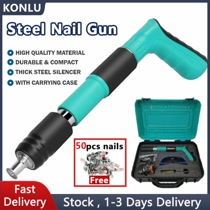 [Free Gift 50pcs * Round Nails] Nail Gun Manual Steel Nail Punch Gun 5