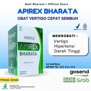 Obat Sakit Kepala Berlebihan Vertigo Migrain Ampuh APIREX BHARATA Obat Hipertensi Herbal Original