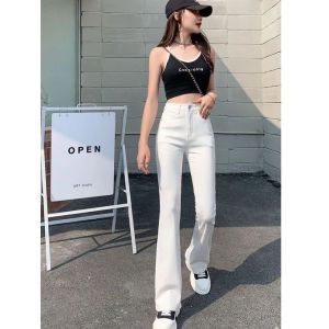 Quần Jean Nữ Ống Loe Lưng Cao Tôn Dáng Co Giãn Tốt Nhiều Màu