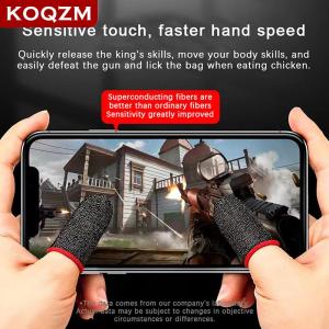 [COD] KOQZM KITCHEN 2PCS Gaming Finger Sleeve Breathable Fingertips For Games Anti-Sweat Touch Screen Finger Cots Cover Sensitive Mobile Touch Glove