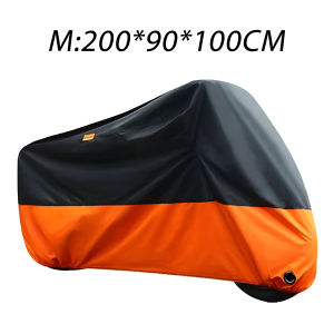 ผ้าคลุมรถมอเตอร์ไซค์ทุกฤดูกาลคุณภาพสภาพอากาศสากลกันน้ำป้องกันแสงแดดกลางแจ้งทนทานกลางคืนสะท้อนแสงพร้อมที่เก็บล็อคหลุม
