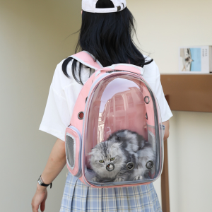 【Ready From SG】Cat Backpack Transparent Bag Carrier Outdoor Straps Large Capacity Cat Backpack Portable Straps