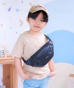 Lily And Clark Waist Bag Tas Selempang Anak Laki-Laki Dan Remaja Terkeren Warna Hitam WB03