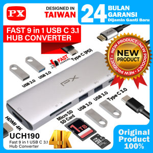 USB Hub Converter Type C 3.1 Macbook Laptop HDMI 9 in 1 PX UCH190