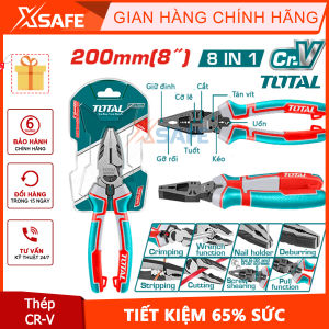Kềm răng đa chức năng Total THTMF186 kích thước 200mm tiết kiệm 65% sức lực Chất liệu: Cr-V bề mặt kềm được lớp phủ teflon THTMF186