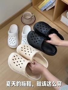 [Free Shipping] Summer WomenS Breathable Clogs Suitable For Bathroom Use Non-Slip Comfortable Casual And Perfect For Indoor Wear Thick-Soled EVA Slippers