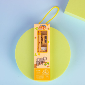 Portable Pencil Box With Rope Handle Lightweight For Student Daily Use - Yellow Pink Green Blue Purple - Cute Animal Designs - Rulers Pencils Erasers Sharpener - School Supplies