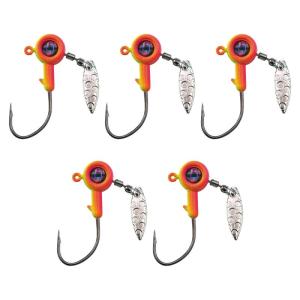 5 cái lưỡi câu móc câu với mồi thìa Spinner câu cá xoay Sequins Jig mồi móc câu cho nước mặn nước ngọt