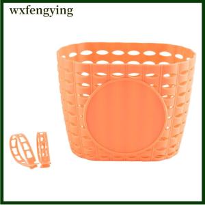 wxfengying Front Handlebars Waterproof Rear Bike Basket Plastic Bicycles Basket With Fastens Strap For Boy Girl Bike Plastic Basket