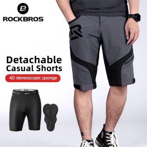 ROCKBROS Running Pants Elasticity Trousers Band Reflective Breathable Hiking Cycling Mount Road Bicycle Mens Short Pants Sportswear