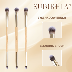 SUBIRELA 2-in-1 Dual-Ended Eyeshadow Brush Make Up Brush Blending Brush Suitable for beginners Fine Soft Bristles