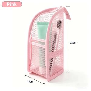 Foldable Clear Hanging Travel Cosmetic Bag Waterproof Standing Toiletry Bag Large Capacity Organizer for Bathroom Shower Camping