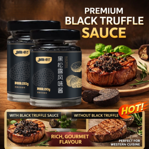 【100% Wild & Pure】Wild 100% Black Truffle Sauce Wild Black Truffle Sauce Gourmet Pasta Sauce Steak Mushroom Sauce Italian Truffle Spread/Pure Truffle Condiment