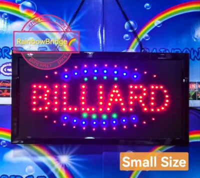 BILLIARD - RAINBOW BRIDGE LED SIGNAGE (New-Small-Large) #SIZE: W48cm & W60cm Big #881