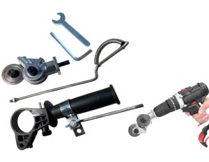 Adapter Mesin Bor Holow Oslo Hoslo Plat Besi Pelat Seng Max 0.3-1.2mm / Pemotong Pelat Adaptor Bor Elektrik Mudah untuk Memotong Besi Logam Aluminium Pelat Baja Tahan Karat Bor Elektrik Beralih Ke Gunting / Pemotong Holow Seng Oslo Hoslo