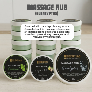 50g Essentias Massage Rub for Instant Pain Relief